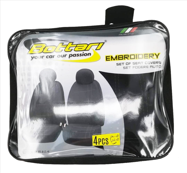  SET HUSE SCAUNE FATA NEGRU/GRI EMBROIDERY