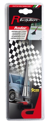  ANTENA ALUMINIU CROMATA 9CM RADAR