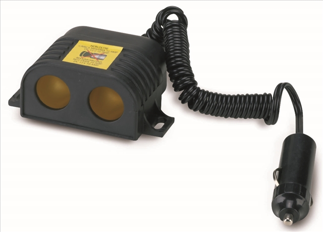  PRIZA BRICHETA DUBLA CU CABLU EXTENSIBIL 12/24V