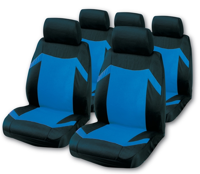  SET HUSE SCAUNE FATA-SPATE NEGRU/ALBASTRU KEEN