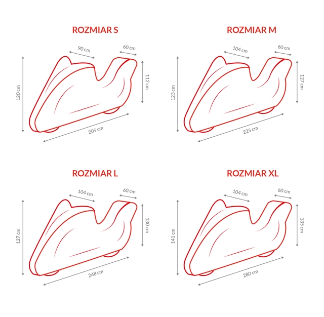  PRELATA MOTOCICLETA CU PORTBAGAJ INALT MARIMEA M 225X104X123CM