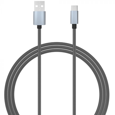  CABLU USB TYPE-C GRI 1.5M IMPLETITURA TEXTILA-T.VERDE 0.1 LEI/ BUC LEMONTTI