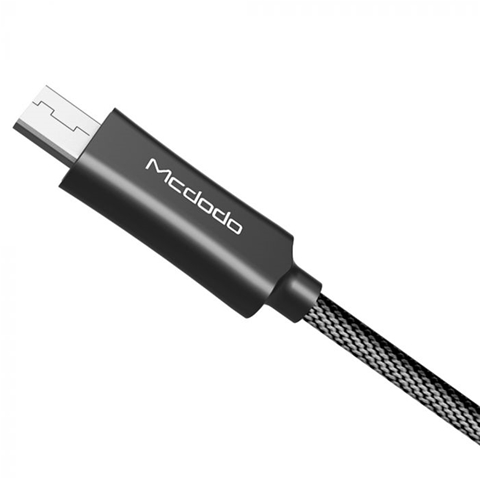  CABLU KNIGHT MICROUSB NEGRU 1.5M, IMPLETITURA NYLON-T. VERDE 0.1 LEI/BUC MCDODO