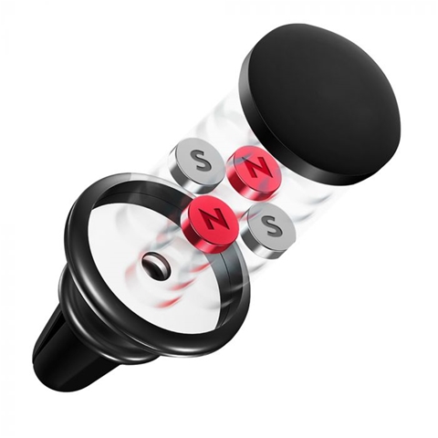  SUPORT AUTO MAGNETIC NEGRU PRINDERE LA SISTEMUL DE VENTILATIE LEMONTTI