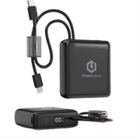 ACUMULATOR EXTERN 10000MAH QC 20W CABLURI TYPE-C SI LIGHTNING NEGRU POWERLOCUS