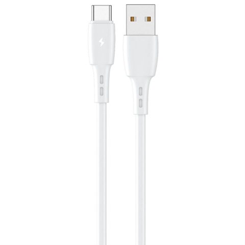  CABLU INCARCARE USB-A LA TYPE-C 1.2M ALB LEMONTTI
