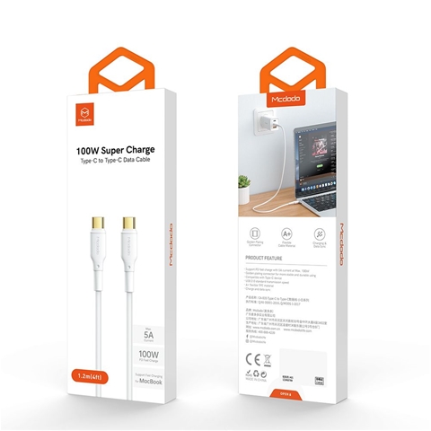  CABLU TYPE-C LA TYPE-C 100W,5A ALB LUNGIME 1.2M MCDODO