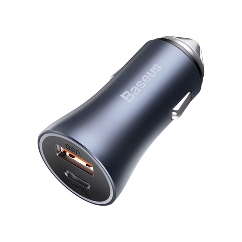  INCARCATOR AUTO QUICK CHARGER DARK GREY USB SI TYPE-C BASEUS