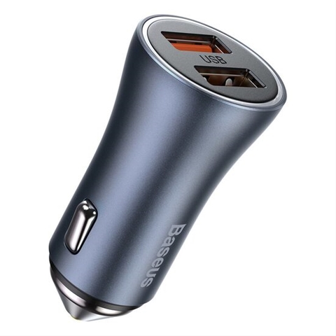  INCARCATOR AUTO QUICK CHARGER DARK GREY DUAL USB BASEUS
