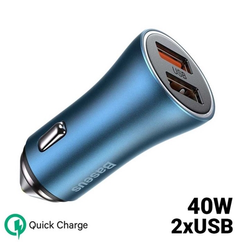  INCARCATOR AUTO QUICK CHARGER ALBASTRU DUAL USB-T.VERDE 0.18 LEI/ BUC BASEUS