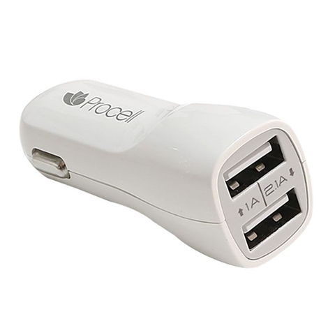  INCARCATOR AUTO DUAL 2.1 USB ALB -T.VERDE 0.1 LEI/BUC PROCELL