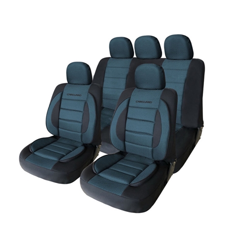 SET HUSE SCAUNE FATA-SPATE UNIVERSALE PREMIUM ALBASTRU-NEGRU