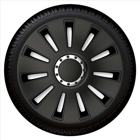  SET CAPACE ROTI JANTE R14 SILVERSTONE PRO BLACK