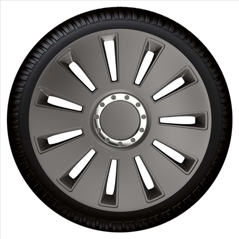  SET CAPACE ROTI JANTE R14 SILVERSTONE PRO DARK