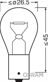  BLISTER 1 BEC 12V21W PR21W CLAR-ROSU DIADEM LSNBB OSRAM