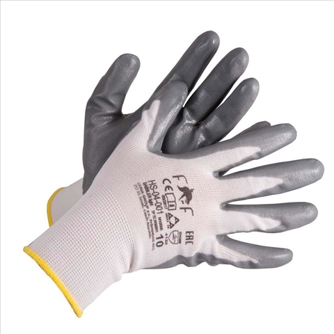  PERECHE MANUSI LUCRU CU PELICULA GRI PREHENSIUNE MARITA,MARIMEA 10