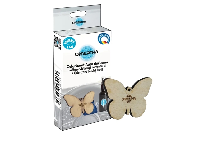  ODORIZANT AUTO FORMA FLUTURE CU ESENTA INVICTUS STELLAR 30 ML OMERTHA