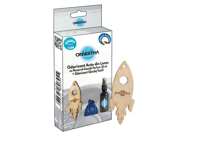  ODORIZANT AUTO FORMA RACHETA CU ESENTA INVICTUS STELLAR 30 ML OMERTHA