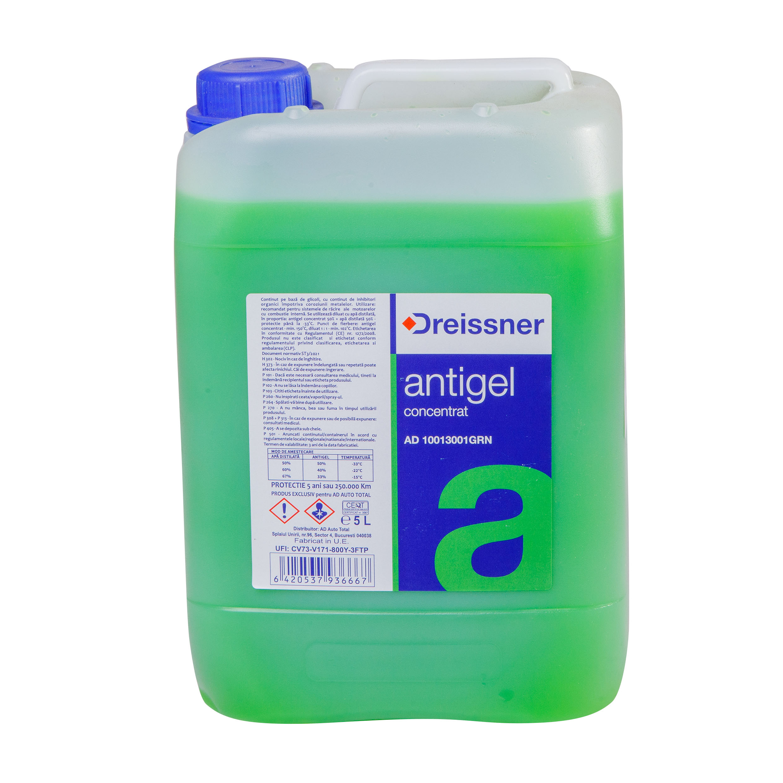  ANTIGEL VERDE CONCENTRAT 5L
