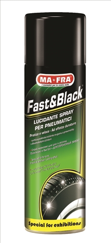  FAST & BLACK SPRAY SILICON NEGRU SPECIAL PENTRU ANVELOPE 500ML