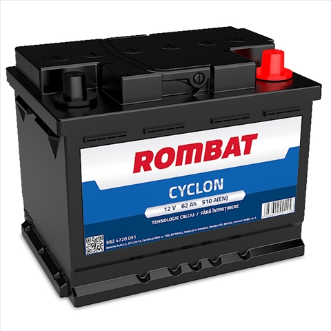 ROMBAT 12V 62AH Akkumulátor 510A J+ CYCLON