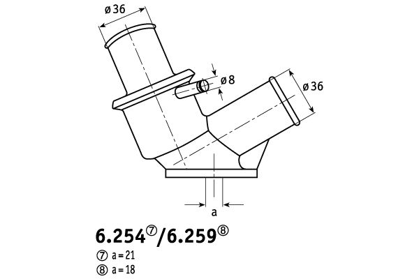 BEHR HELLA 6.254.80.335 Termosztát ,  Hűtőfolyadék