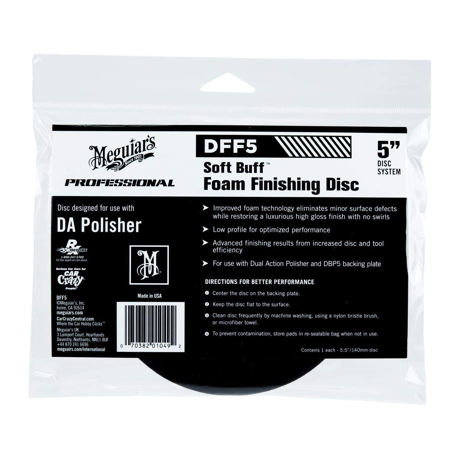  BURETE POLISHAT FINISARE DE 5, 127 MM, FOAM FINISHING DISC 5 - MEGUIARS