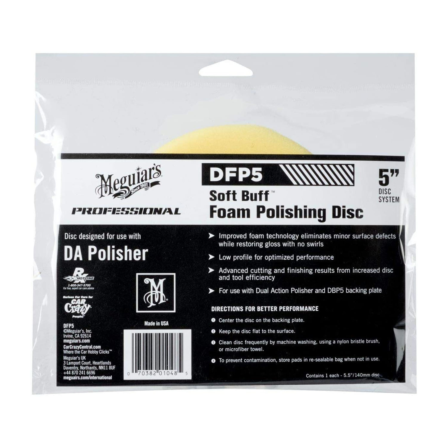  BURETE POLISHAT MEDIU DE 5, 127 MM, FOAM FINISHING DISC 5 - MEGUIARS