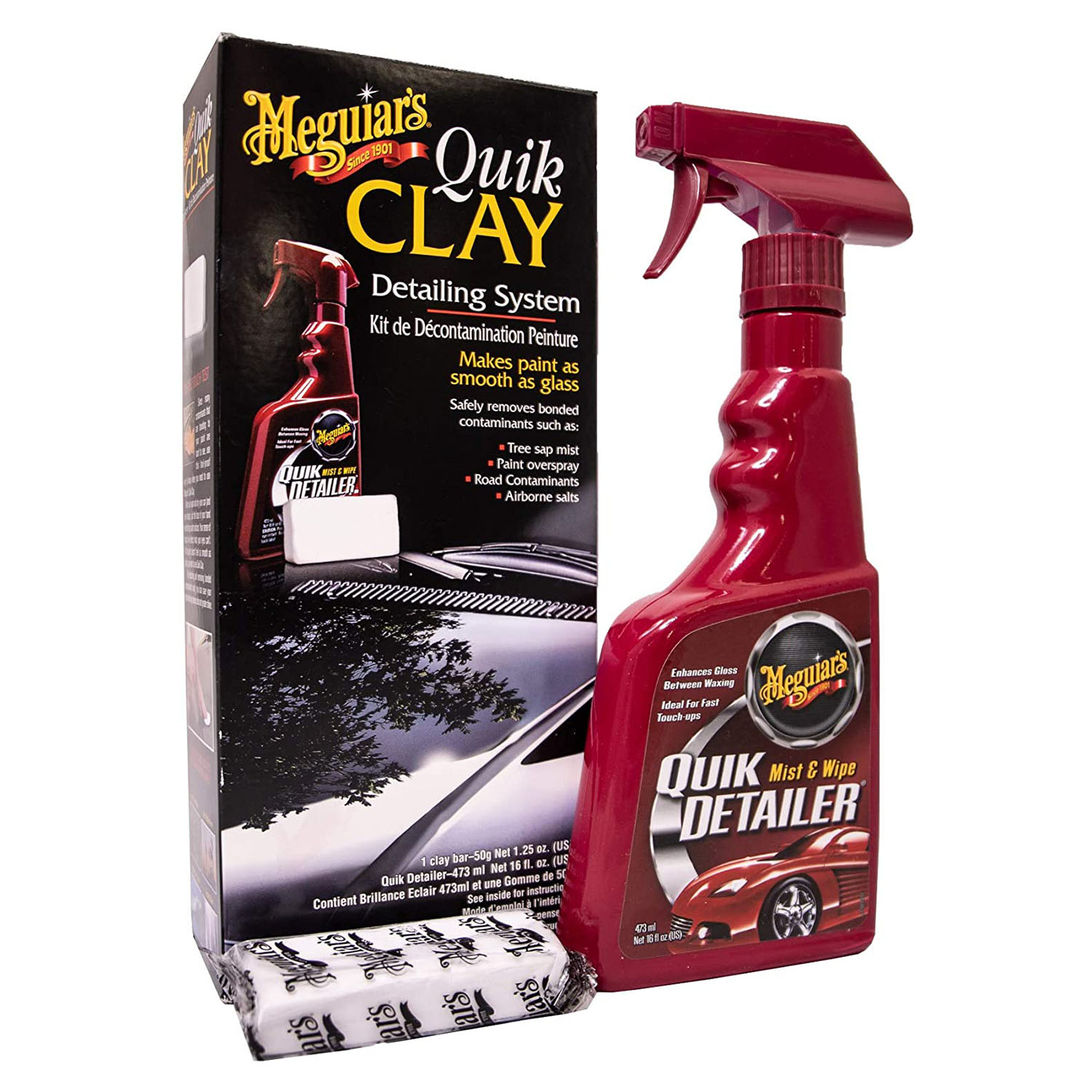  KIT DECONTAMINARE QUIK CLAY DETAILING SYSTEM - EU -MEGUIARS