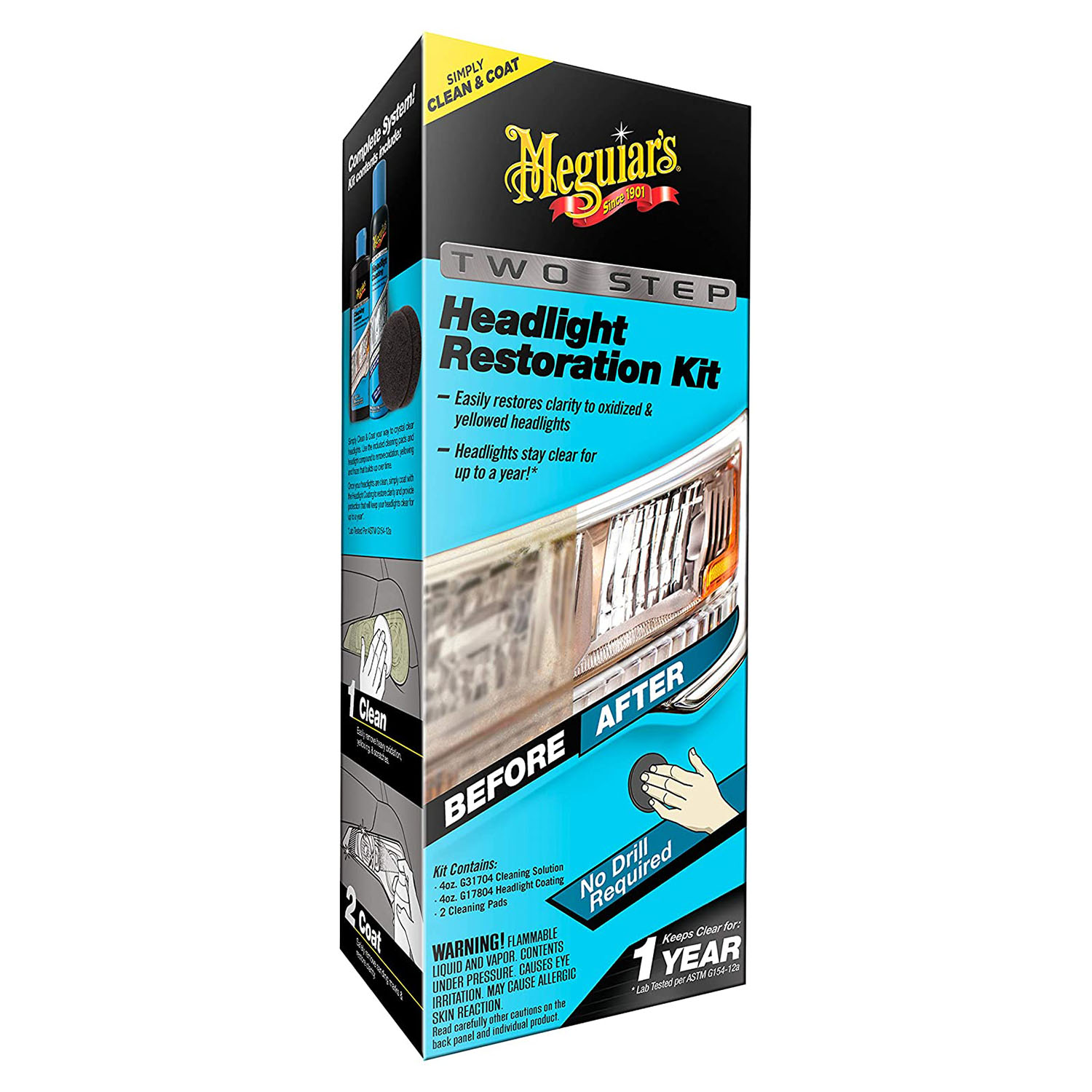  KIT POLISH FARURI, TWO STEP HEADLIGHT RESTORATION - EU - MEGUIARS