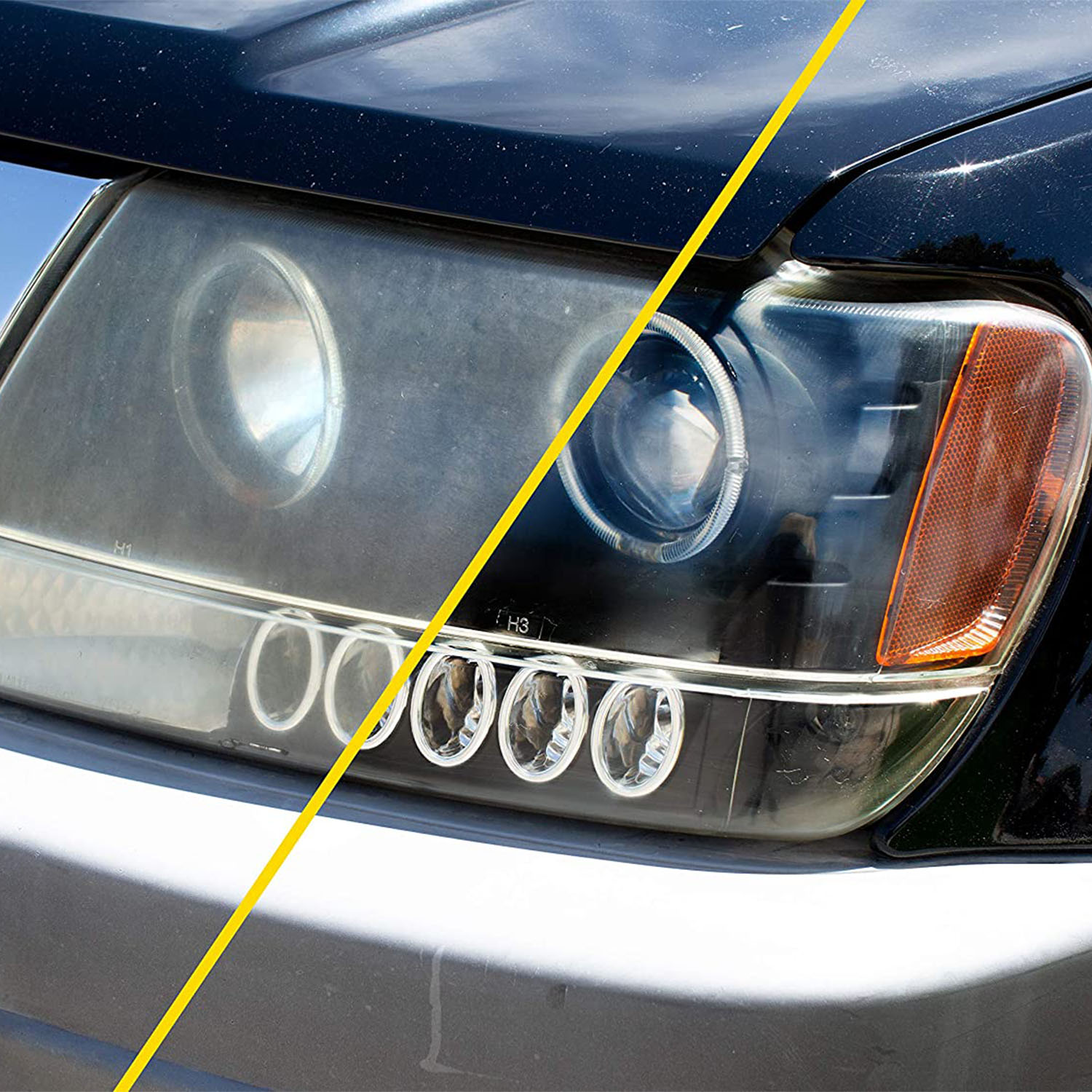 KIT POLISH FARURI CU MASINA POLISH, HEAVY DUTY  HEADLIGHT RESTORATION - MEGUIARS