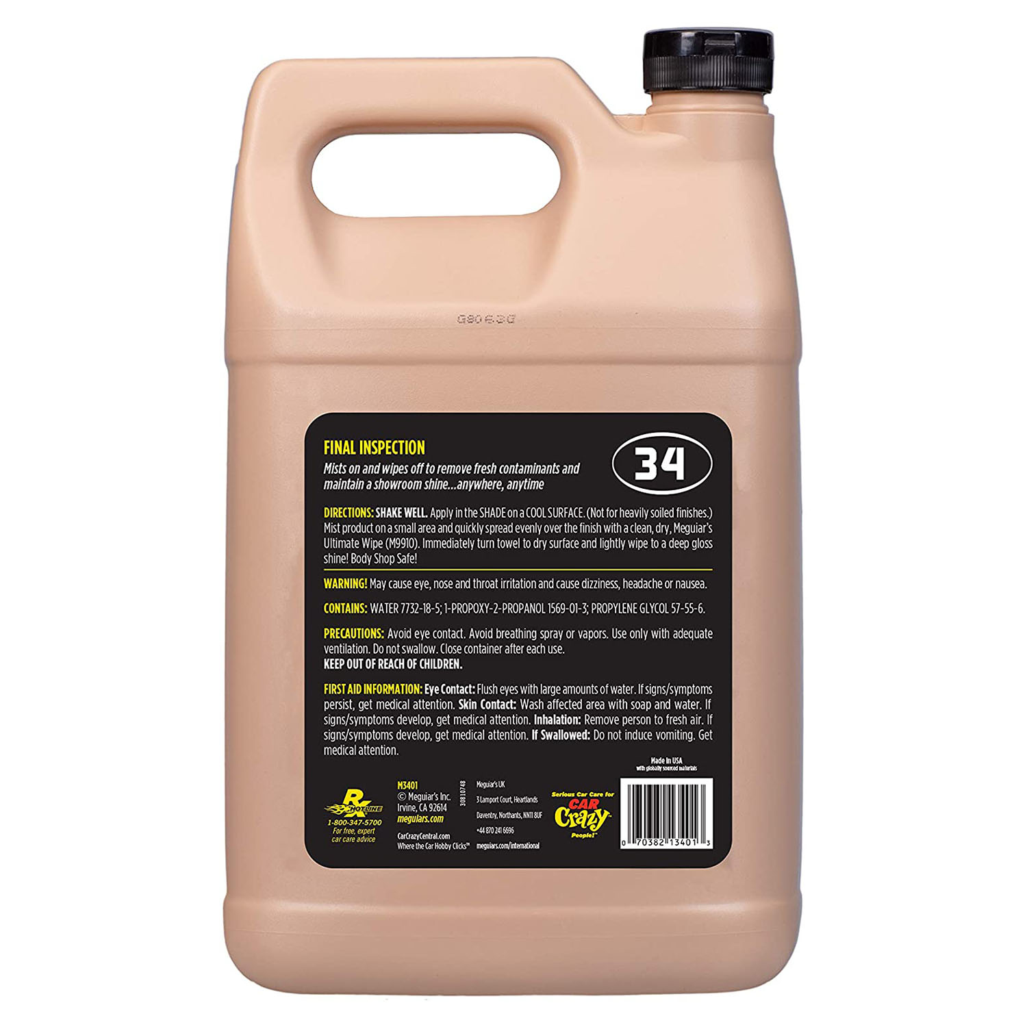  SOLUTIE CURATARE URME DE PE CAROSERIE, 3.78 L, FINAL INSPECTION - MEGUIARS