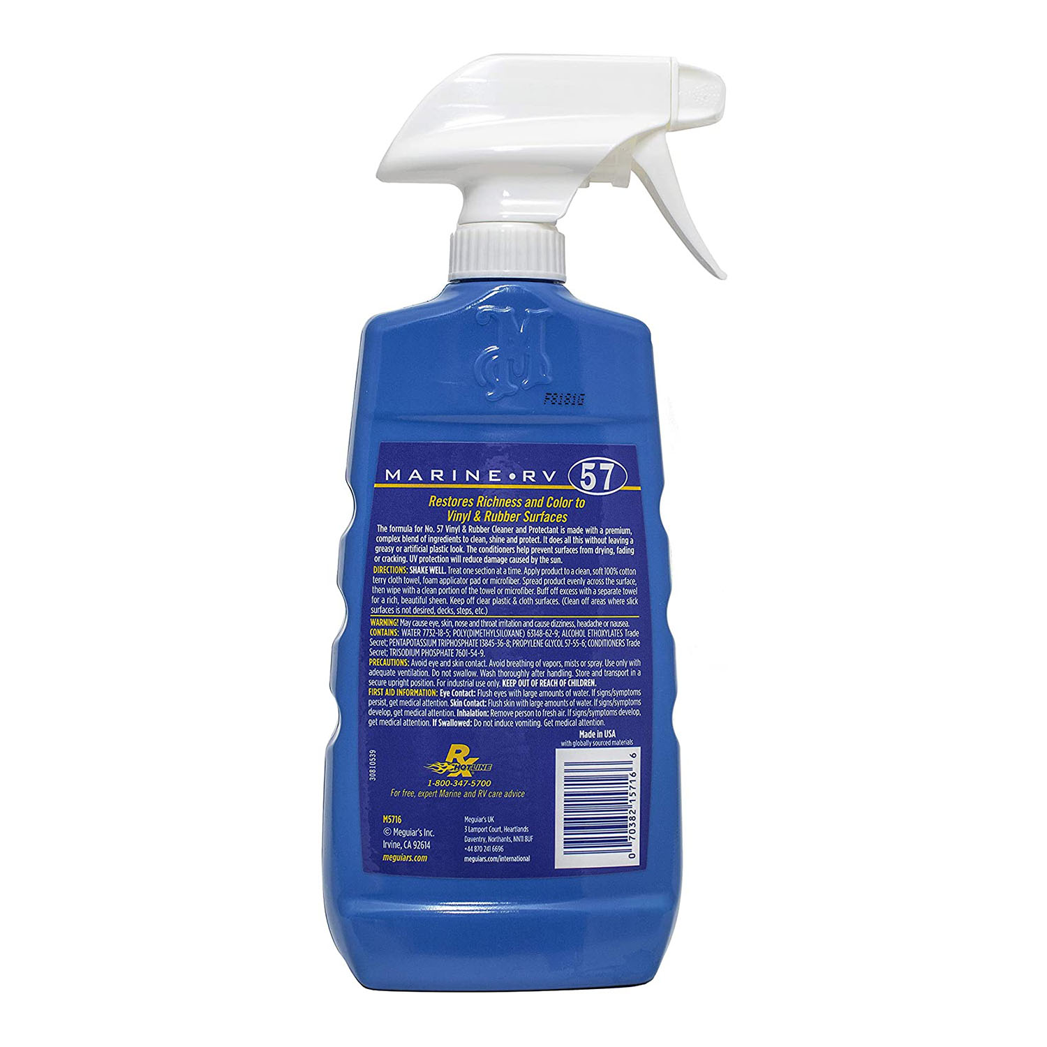  SOLTUIE CURATAT VINYL SI PLASTICE AMBARCATIUNI 473 ML VINYL & RUBBER CLEANER MEGUIARS