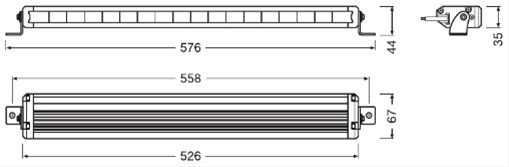  BARA LED CU PRINDERE FIXA 12/24V PUTERE 63W