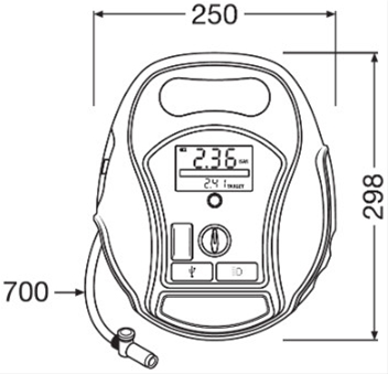  COMPRESOR DIGITAL 12V CU MANOMETRU REINCARCABIL