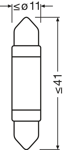 BEC LED 12V 1W SOFIT 41MM 6000K