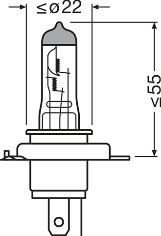  BLISTER 1 BEC H4 12V60/55W NIGHT BREAKER SILVER 100%