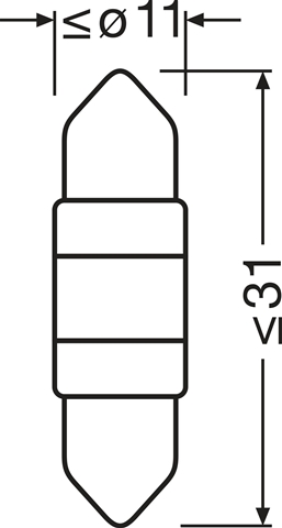  BLISTER 2 BECURI LED TIP C5W (31 MM)