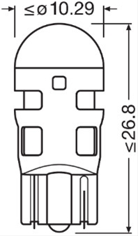  SET 2 BECURI LED 12V TIP WY5W GALBEN