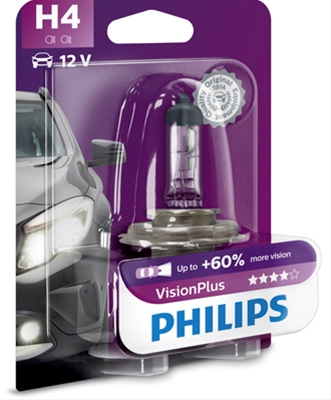  BEC H4 12V60/55W VISION PLUS (+60%) PACHET COMERCIAL