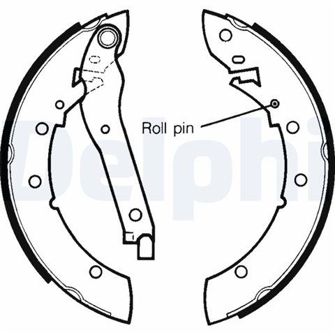DELPHI LS1280 Fékpofakészlet kézifékhez, rögzítőfékhez, dobfékhez