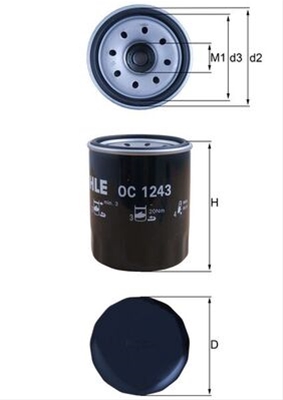 Filtre ulei - Filtru ulei MAHLE OC1243