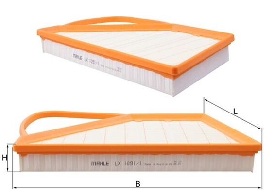 Filtre aer - Filtru aer MAHLE LX1091/1