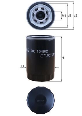 Filtre ulei - Filtru ulei MAHLE OC1049/2