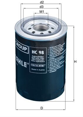Filtre hidraulice - Filtru hidraulic MAHLE HC98