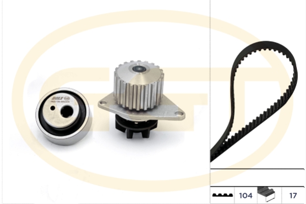 GGT KPA20006GGT KPA20006GGT SET POMPA APA + CUREA DINTATA GGT