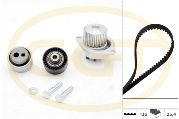 GGT KPA20010GGT KPA20010GGT SET POMPA APA + CUREA DINTATA GGT